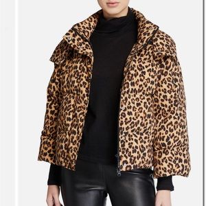 Veronica Beard Casper Down Puffer- Leopard